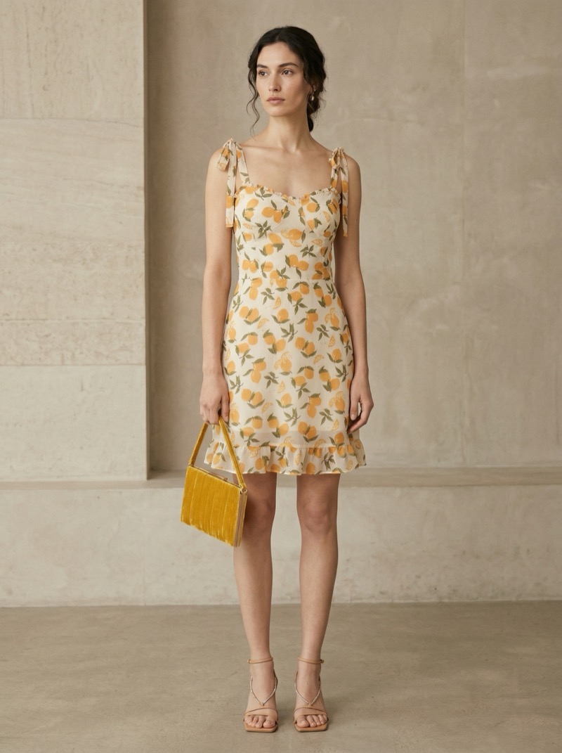 Floral print mini dress, premium womenswear development