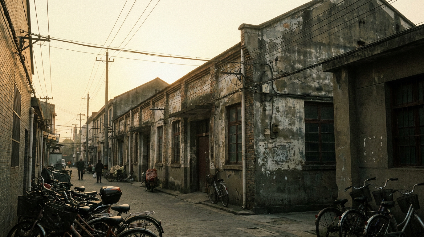 Shaoxing silk mill exterior — one of the family-owned mulberry silk production facilities Deepwove maintains an active fabric sourcing relationship with. Shaoxing's silk mill cluster produces approximately 70% of global premium mulberry silk.